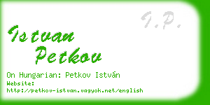 istvan petkov business card